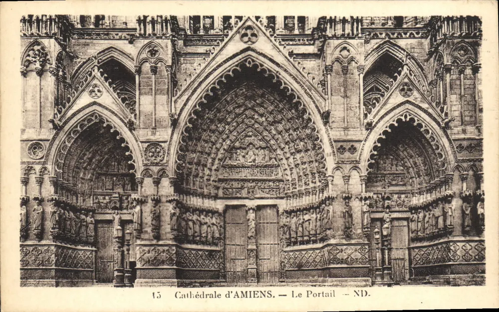 Kathedraal van AMIENS — Het Portaal — ND. - Voorkant