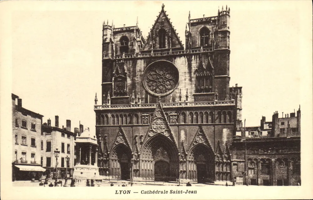 LYON — Catedral de São João — Fototipia Lescuver, Lyon - Frente