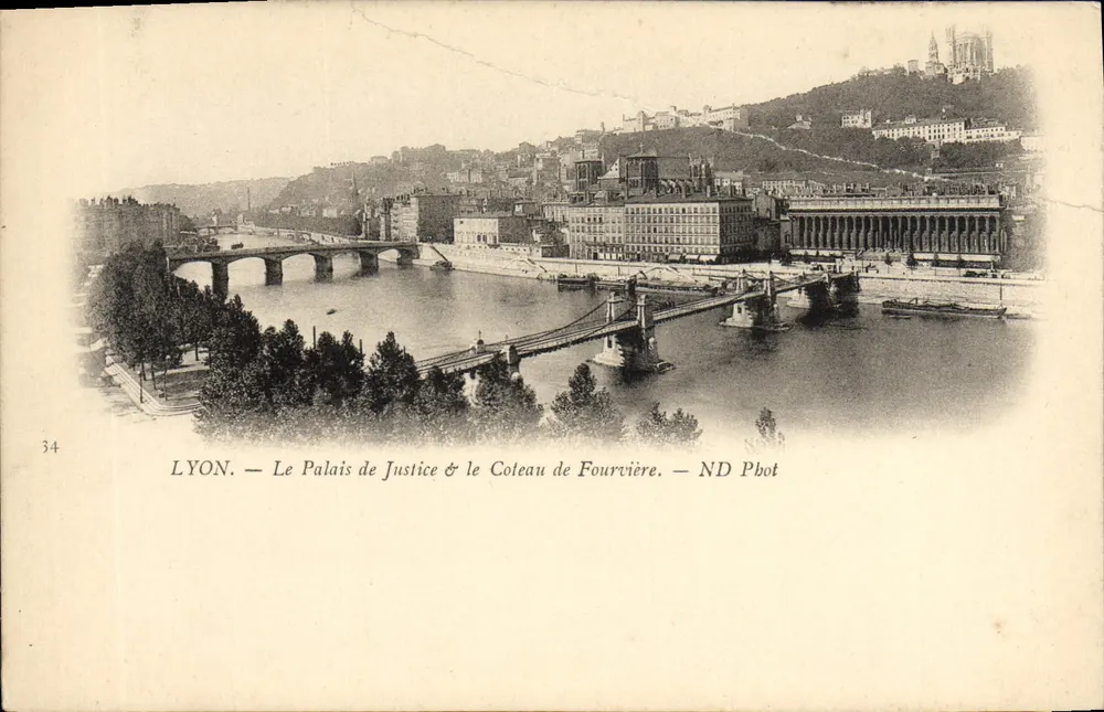 LYON — Le Palais de Justice & le Coteau de Fourvière — ND Phot - Vorderseite