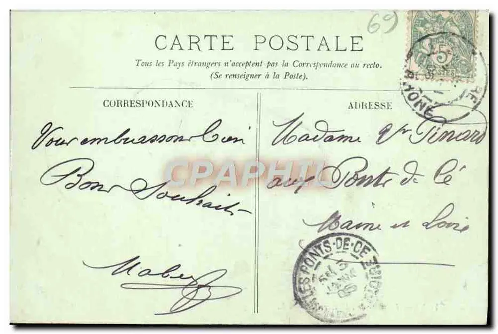 LYON — O Pont da Universidade — LL. n° 1110 - Verso