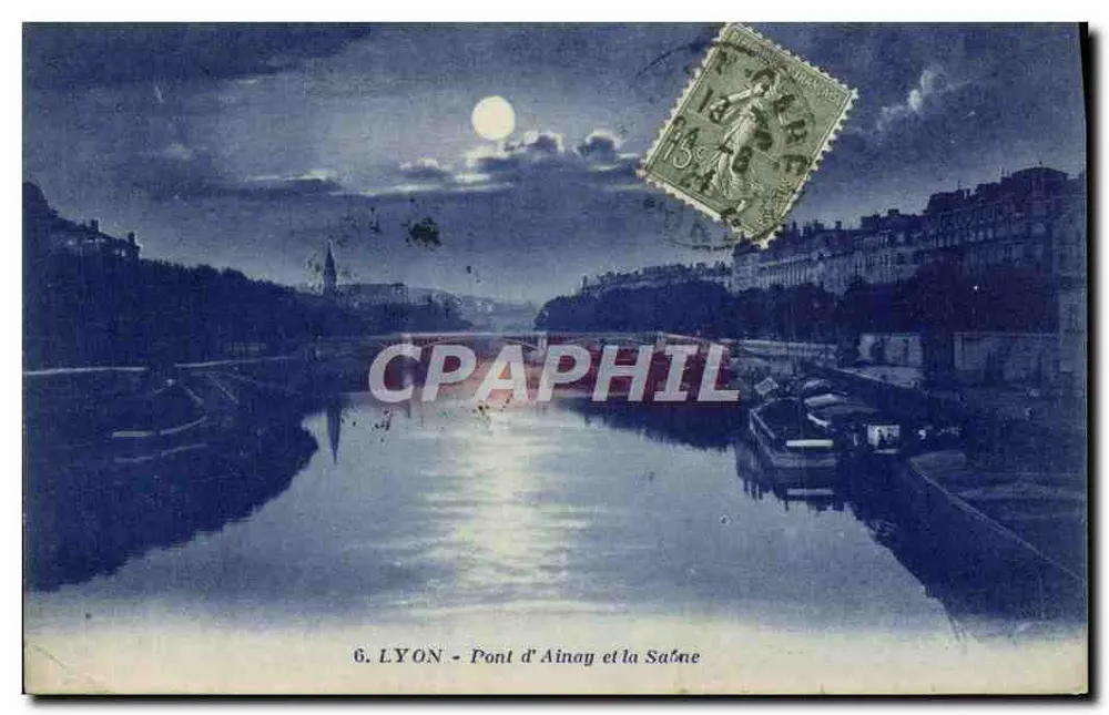 Lyon - Ponte d'Ainay e a Saône — editor G. Arraud, n°6 - Frente