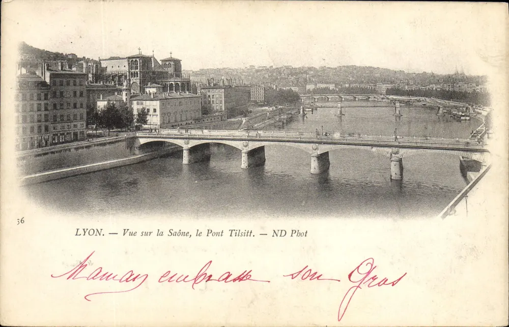 LYON — Ansicht der Saône, Brücke Tilisitt — ND Pbot - Vorderseite