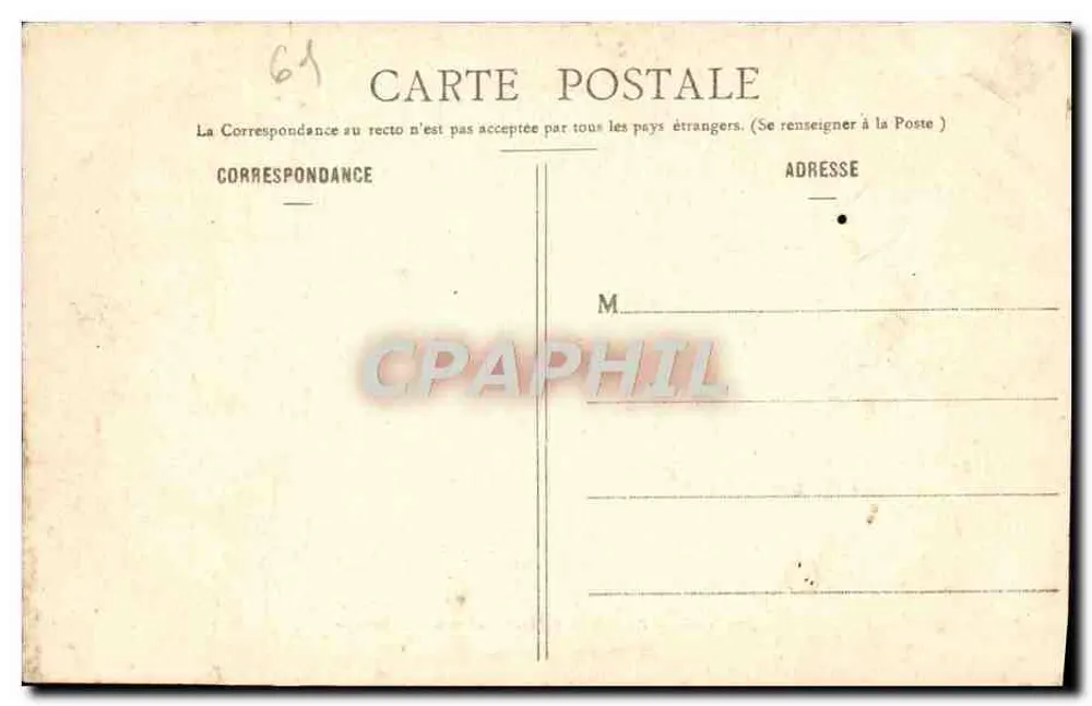 Briouze - Route d'Argentan et Rue St-Gervais — éditeur J. Alleaume-Morel, Médaille de Bronze, Paris 1904 - Rückseite