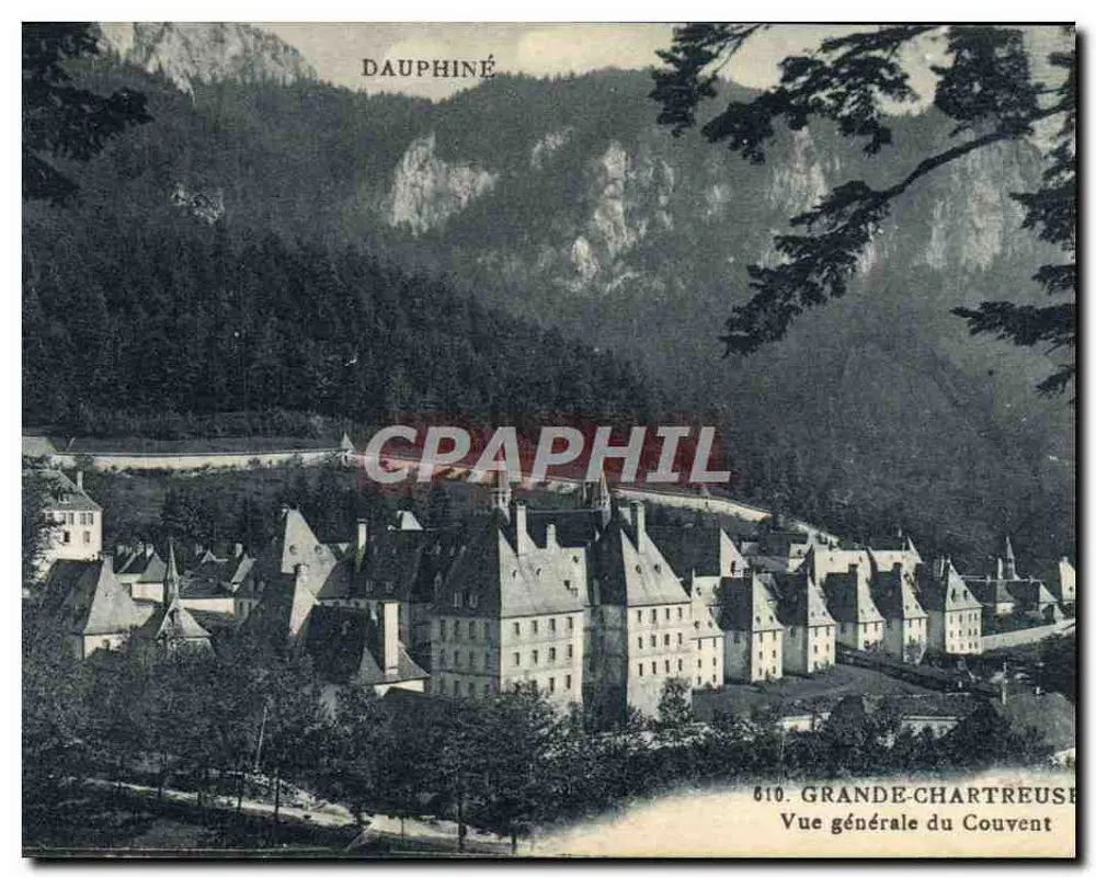 Grande-Chaîtreuse — Vista geral do Convento — Edit. Boureley, Grenoble - Frente
