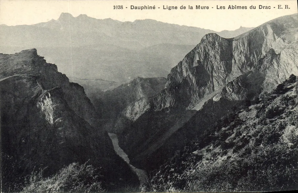 Die Abîmes du Drac - Dauphiné - Linie von La Mure - E.R. - n°1038 - Vorderseite