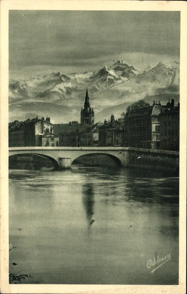 Grenoble - Die Isère und die Alpen - Kirche — G. Oddoux, Nr. 36 - Vorderseite
