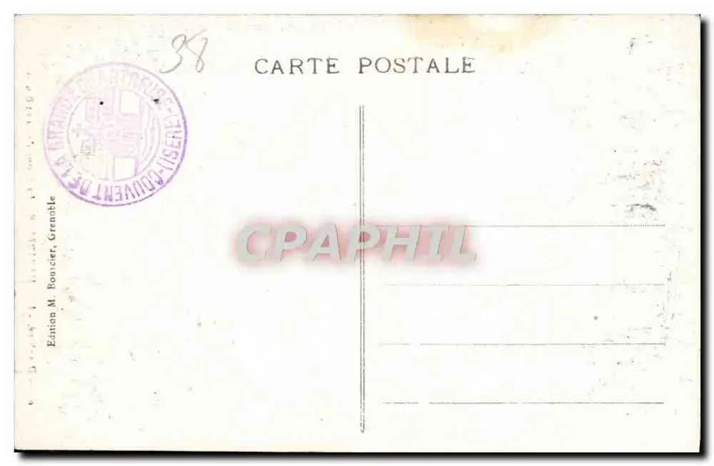 A Estátua de São Bruno — A Chartreuse de Dauphiné — Edição M. Boucher, Grenoble - Verso
