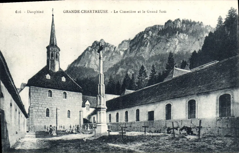 Grande-Chartreuse - Der Friedhof und der Grand Som — Edition M. Bourcier, Grenoble, Nr. 616 - Vorderseite