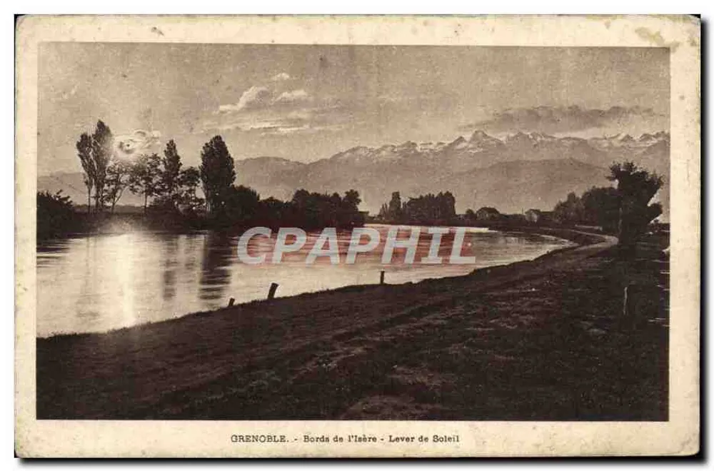 Grenoble - Bordos do rio Isère - Nascer do Sol - Frente