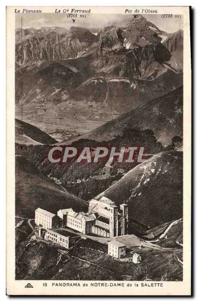 Panorama de Notre-Dame de la Salette — Sanctuaire de la Salette — editor ARA, n°18 - Frente