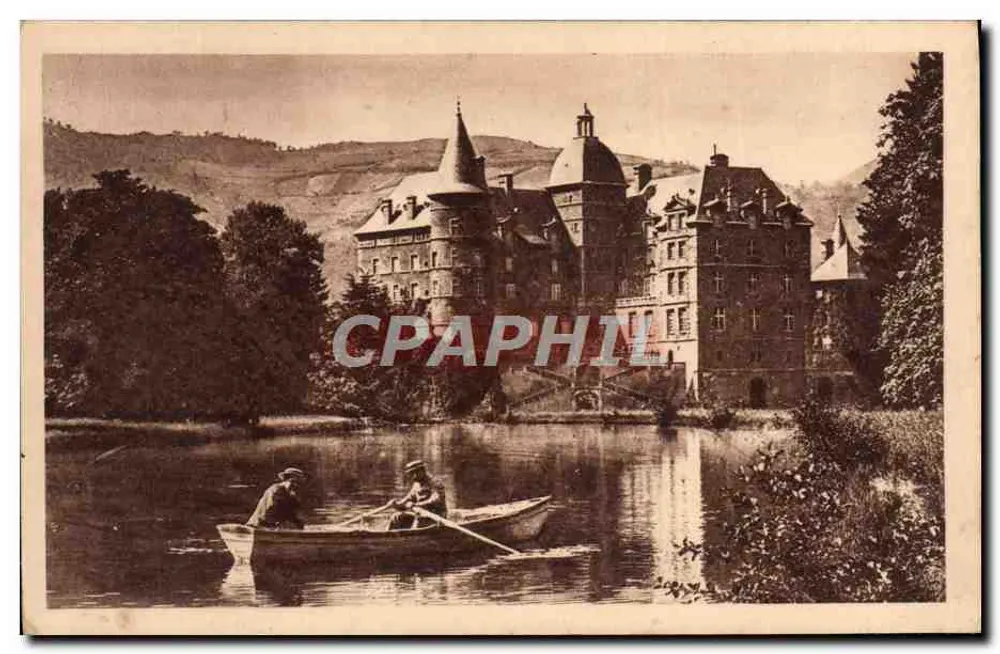Schloss Vizille — Ansicht mit Boot auf dem Wasserbecken — Verlag Lévy et Négroni, Nr. 258 - Vorderseite