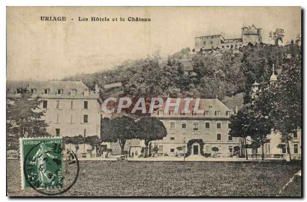 Uriage - Les Hôtels et le Château — éditeur imprimeur non visible - Frente