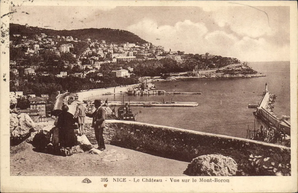 NICE - El Castillo - Vista del Mont-Boron — editor Almanaque de las Artes Cromáticas, n° 395 - Anverso