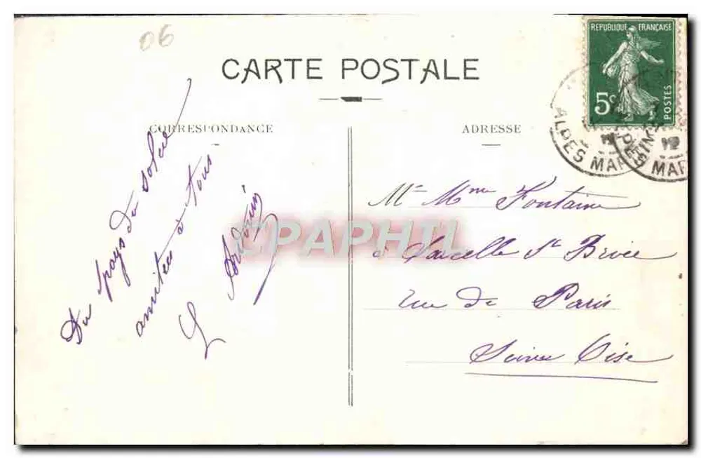 Menton - A Velha Cidade — Coleção RCP — n°14 - Verso