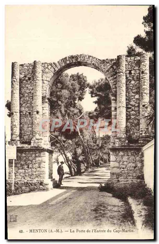 Menton — Porta de entrada do Cap-Martin — Editor Frédéric Laugier, Nice - Frente