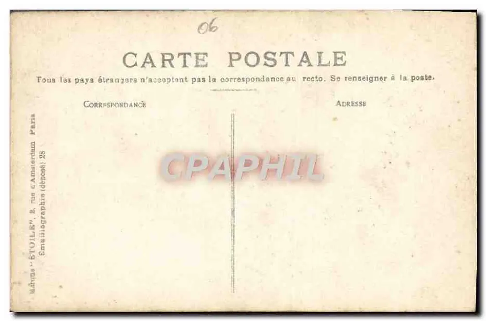 La Napoule - A Praia — editor Étouil's, Paris, n°4 - Verso