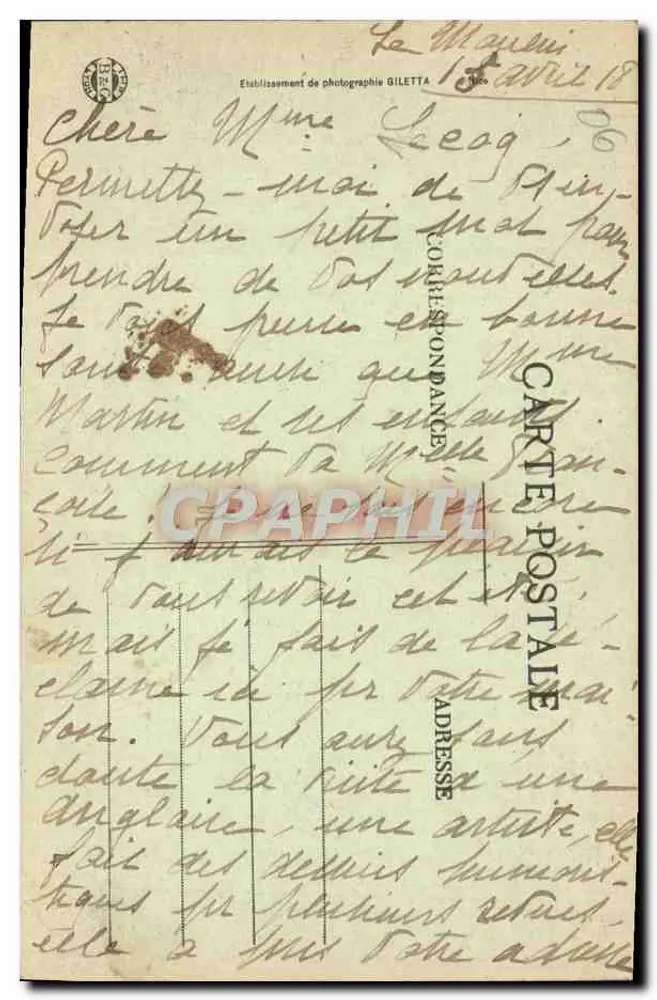 Théoule - Pointe de l'Aiguille - Estérel — Um Cannes — Edition Gilletta, n° 564 - Rückseite