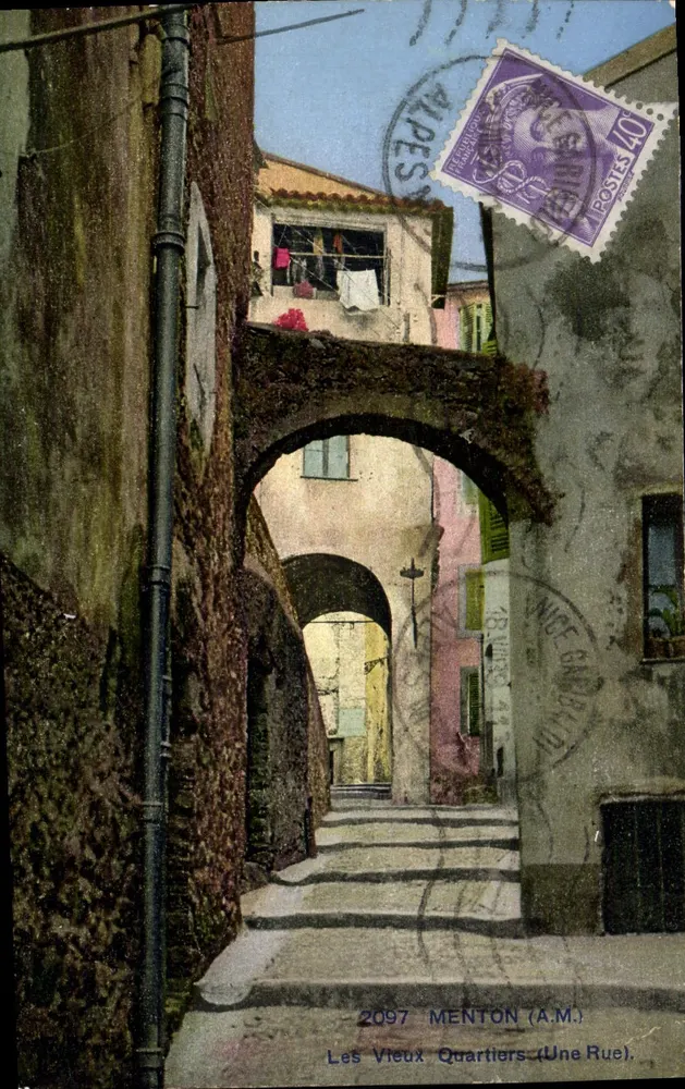 Os Velhos Bairro — Uma Rua — Menton (A.M.) - Frente