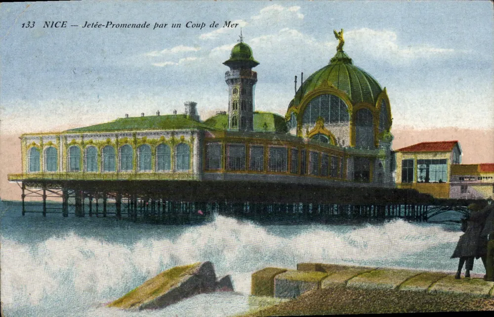 NICE — Jetée-Promenade per un Coup de Mer — Edizione Bayane Frères, n°133 - Recto