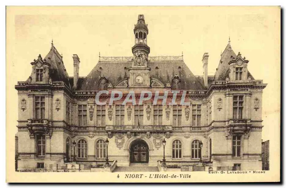 Niort - A Prefeitura — editor G. Lavadoux, Niort, n°4 - Frente
