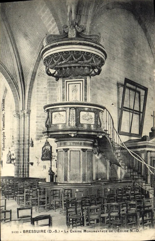 Bressuire (D.-S.) — Die monumentale Kanzel der Kirche N.-D. — Phototypie Vassellier, Nantes, n° 3132 - Vorderseite