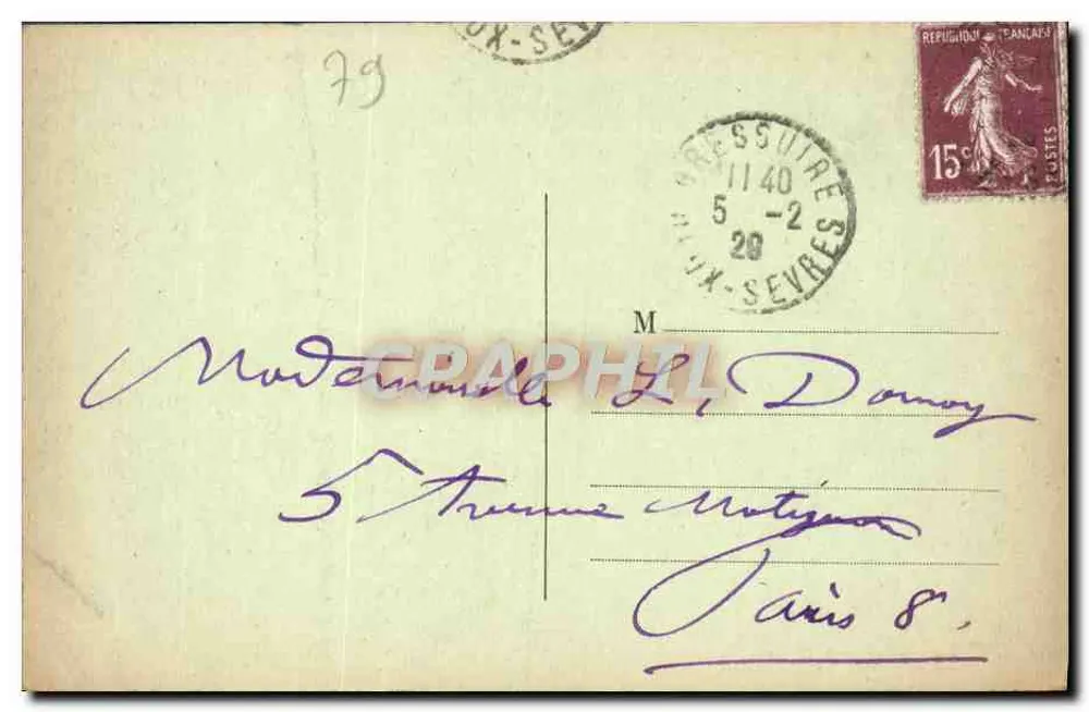 Bressuire (Deux-Sèvres) — Vista geral do Castelo — Imp.-lib. Jehly-Roupin, Mortagne - Verso