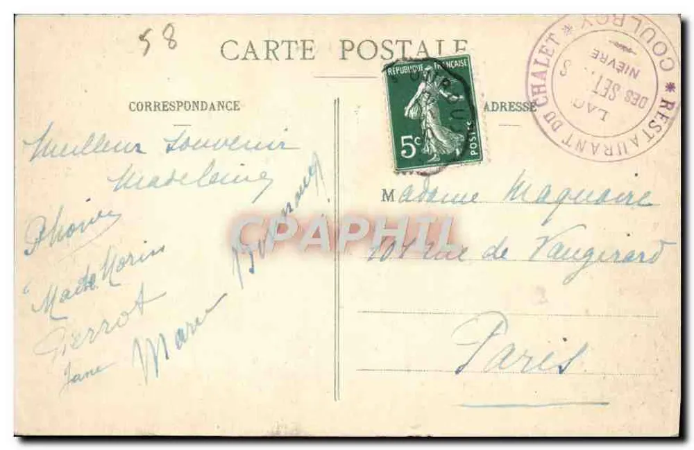 O Lago dos Settons — Le Morvan Illustré, n°120, editor Gervais, Saulieu - Verso
