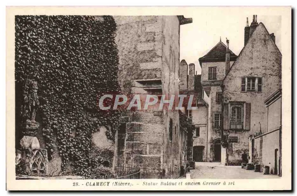 Clamecy (Nièvre) — Statue Balâuc und altes Salzmagazin — Edition Sauterle - Vorderseite