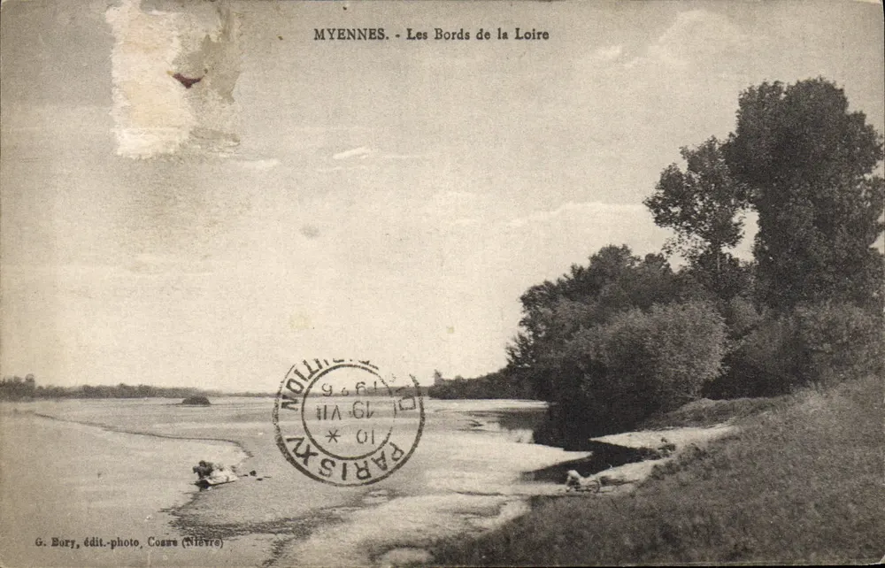 Myennes - As margens do rio Loire — G. Bory, édit.-photo, Cosne (Nièvre) - Frente