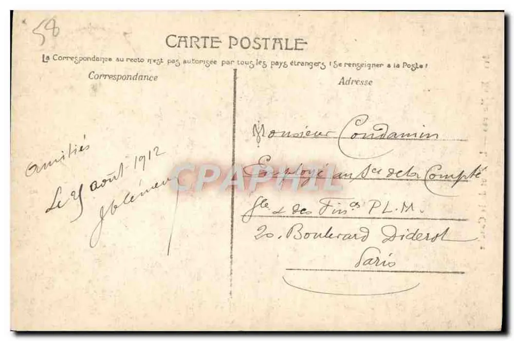 Em Morvan — O Salto da Canche — J.G. AUTUN - Verso