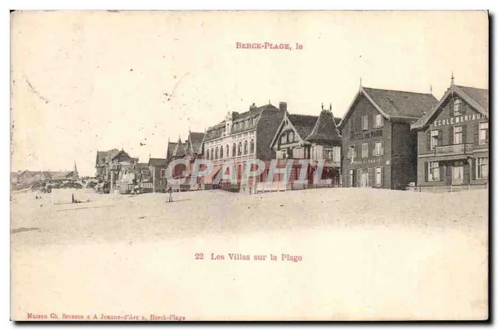 Berck-Plage, 10 — Die Villen am Strand — Maison Ch. Bresson & A. Jeanné-d'Arc, Berck-Plage - Vorderseite