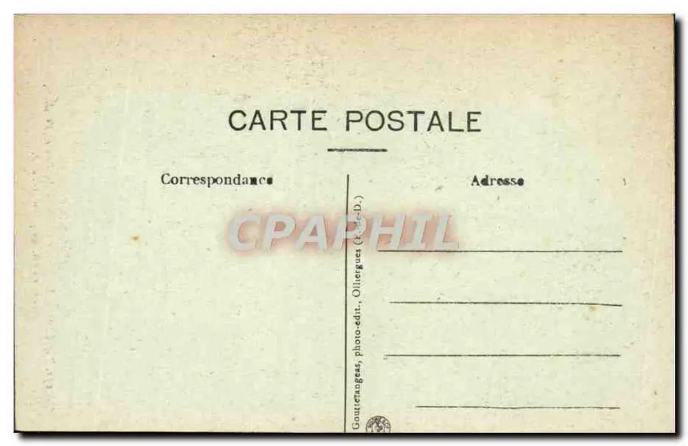 Thiers — Casa do Homem de Madeira (século XV), fachada em madeira esculpida — G. d'O. - Verso