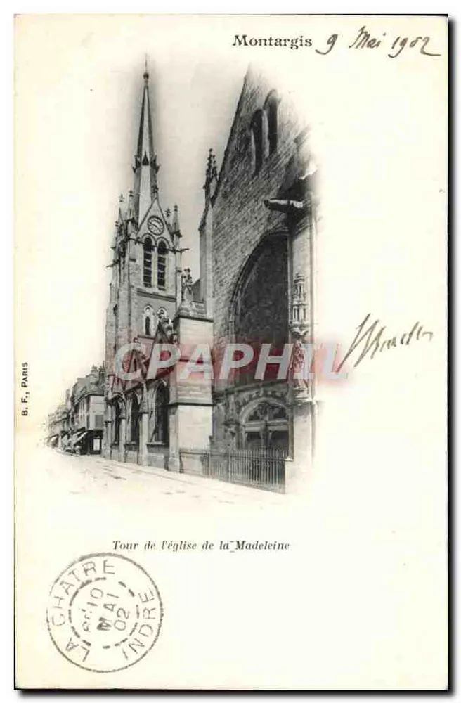 Montargis — Turm der Kirche der Madeleine — B. F., Paris, Nr. 10 - Vorderseite