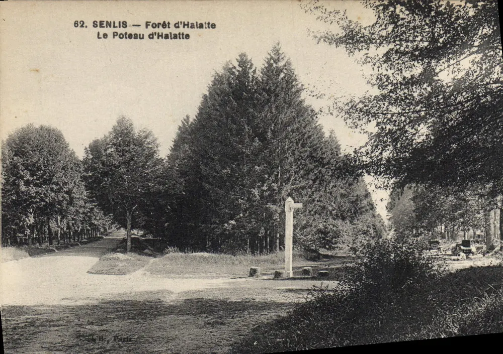 Senlis — Floresta de Halaïte — O Poteau de Halaïte - Frente