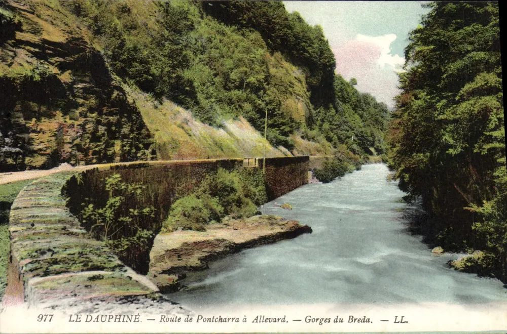 Gorges du Breda — Route de Pontcharra à Allevard — LE DAUPHINÉ — LL — n° 977 - Vorderseite