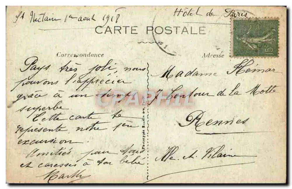Saint-Nectaire (P.-de-D.) — Cachoeira das Grangas — editor 'Hi storia' - Verso