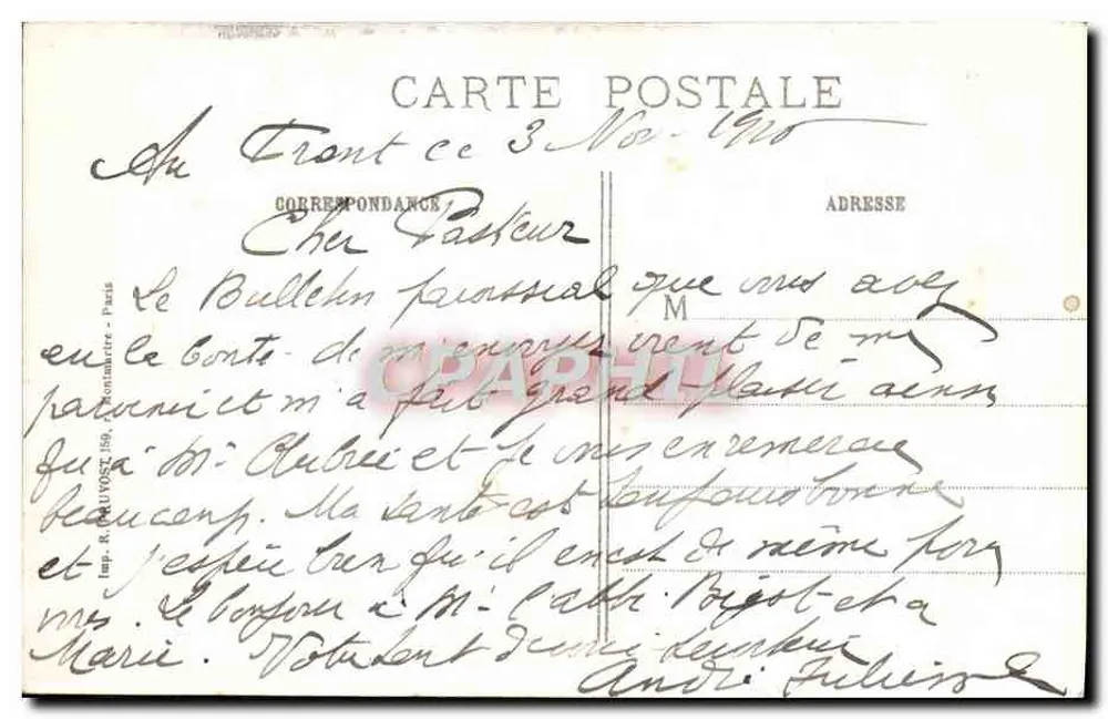 Amiens (Somme) — Catedral protegida contra os bombardeios — R.P. Visé Paris 500 - Verso