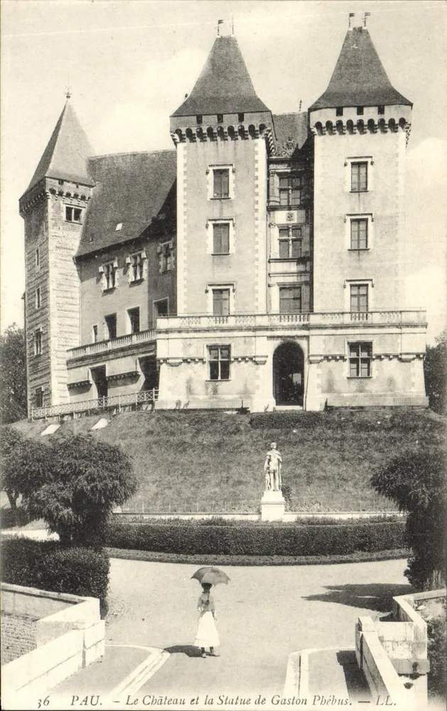 Pau — Schloss und Statue von Gaston Phébus — LL, Nr. 36 - Vorderseite