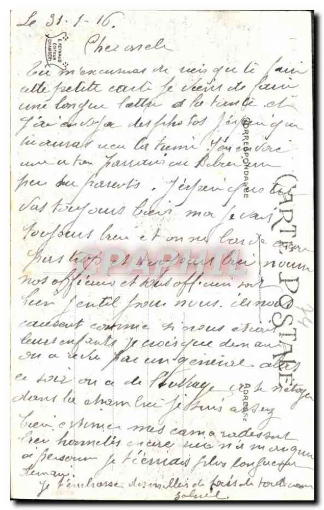 Chambéry — Allgemeine Ansicht und der Montagne du Chat (1472 m.) — Antike Ansichtskarte Nr. 500 - Rückseite