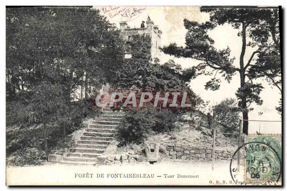 Bosque de Fontainebleau — Torre Denecourt — G.B.N.G. Fontainebleau - Anverso