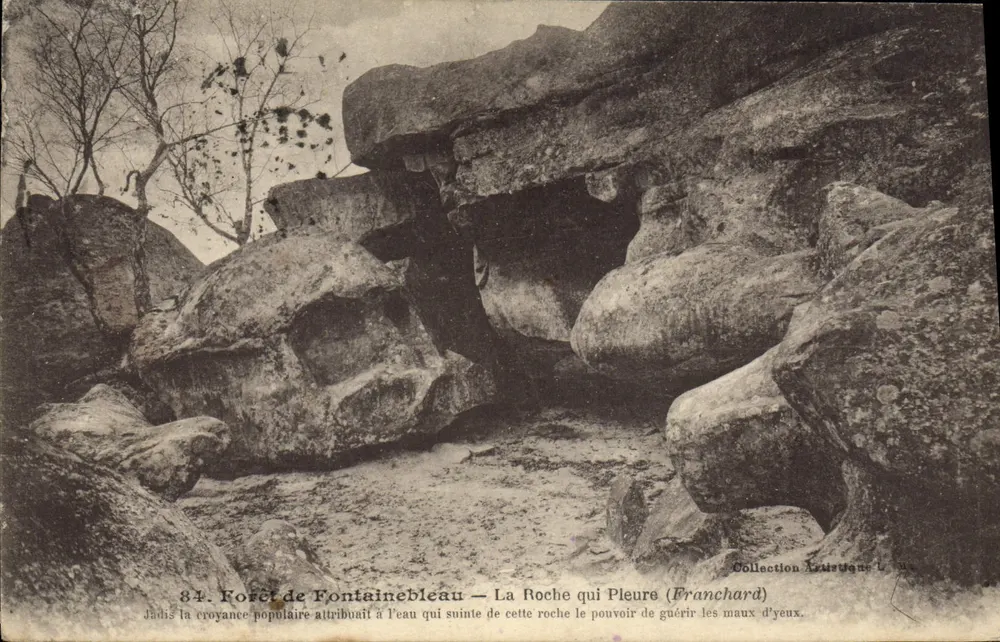 Forêt de Fontainebleau — La Roche qui Pleure (Franchard) — Künstlerische Sammlung L. Ménard - Vorderseite
