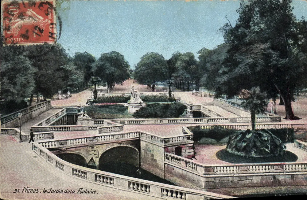 Nîmes, der Garten der Fontaine — Verlag LV.64 - Vorderseite