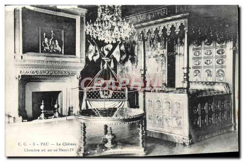 PAU - Das Schloss - Zimmer, in dem Heinrich IV geboren wurde — C.C. - 3 - Vorderseite