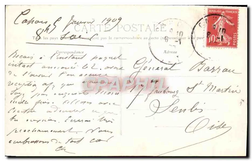 Cahors, vista do Leste e Faubourg Cabessut — Le Lot Illustré, n° 804 - Verso