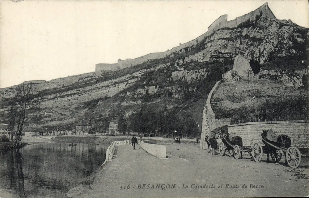 Besançon - A Cidadela e Estrada de Beure — editor não identificado, n° de série 516 - Frente