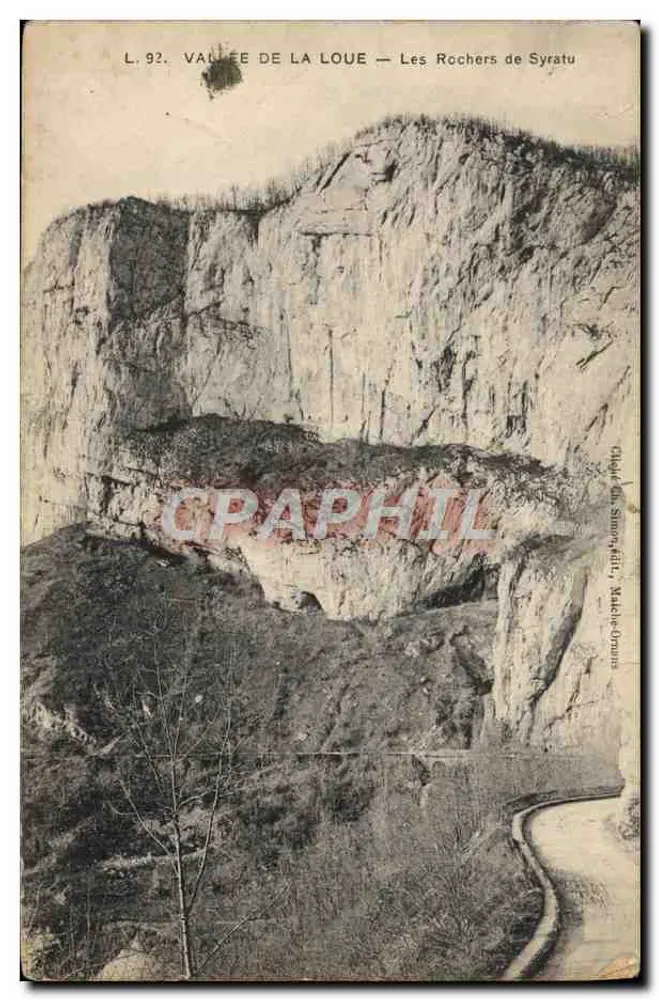 Vallee de la Loue — Les Rochers de Syratu — éditeur : Châtel-sur-Simon, Mat. Macie-Dumas - Vorderseite