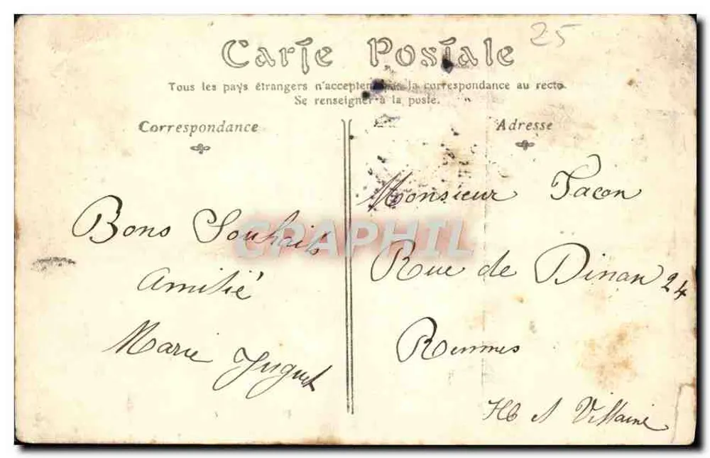 Besançon — île Maîpas et Citadelle — éditeur non visible - Verso