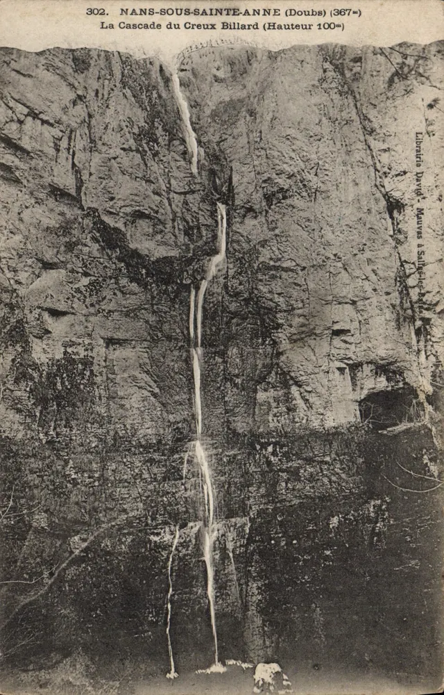 Die Creux Billard-Wasserfälle — Nans-sous-Sainte-Anne (Doubs) — Librairie Davy, Neuves-Églises - Vorderseite