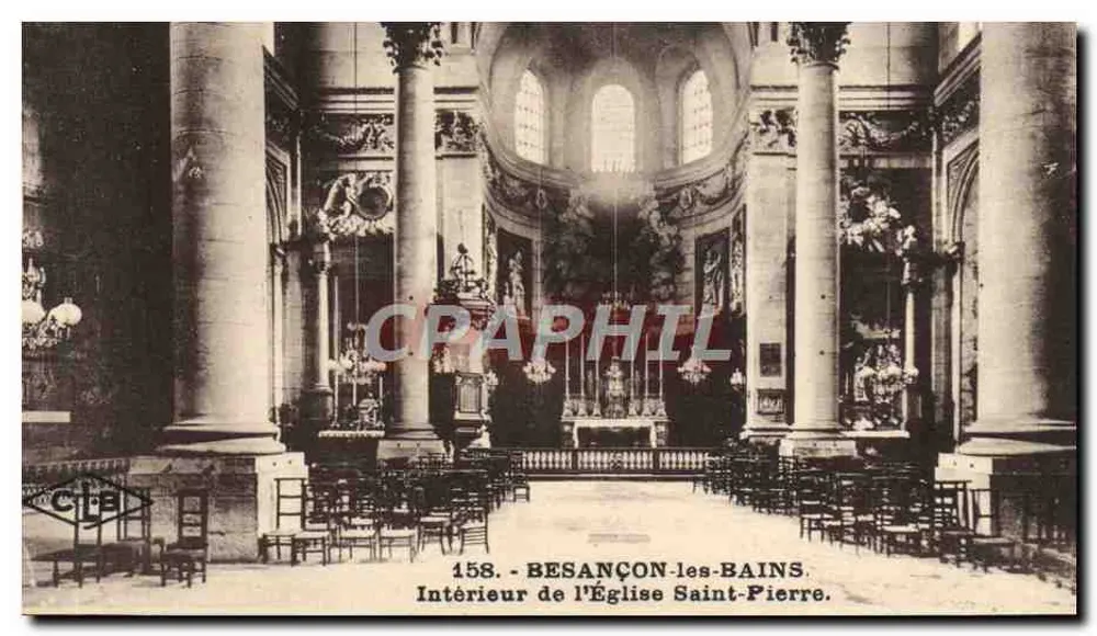 Innenansicht der Kirche Saint-Pierre — Besançon-les-Bains — Verlag C. Lartier - Vorderseite