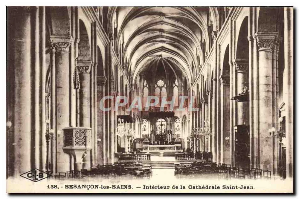 Besançon-les-Bains — Innenansicht der Kathedrale Saint-Jean — C.L.B. Nr. 138 - Vorderseite